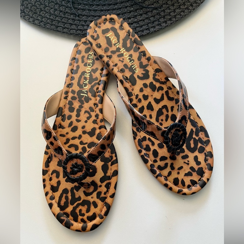 Jack Rogers leopard print sandal